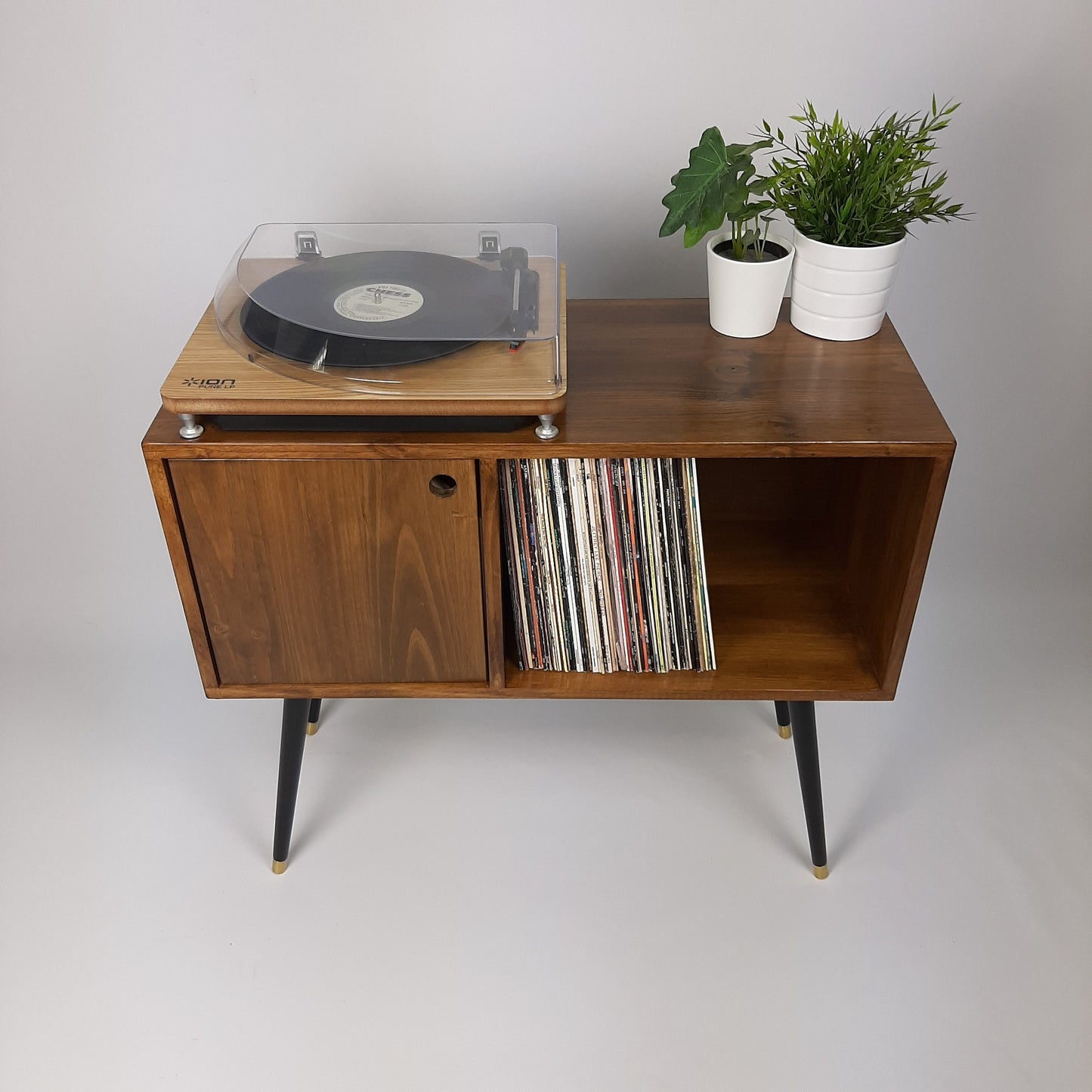 Vinyl Record Storage | Console Table | Mid Century Modern Table | Sideboard