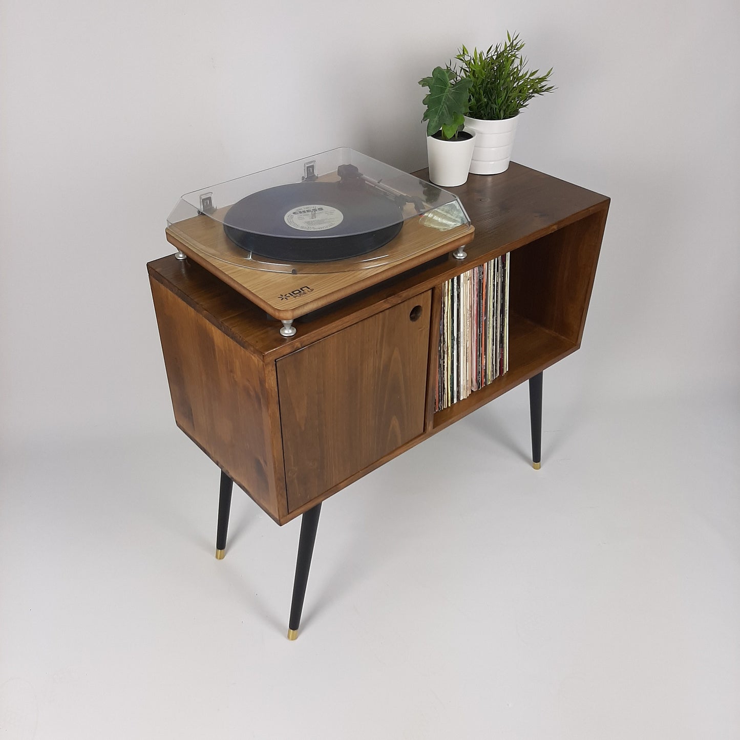 Vinyl Record Storage | Console Table | Mid Century Modern Table | Sideboard
