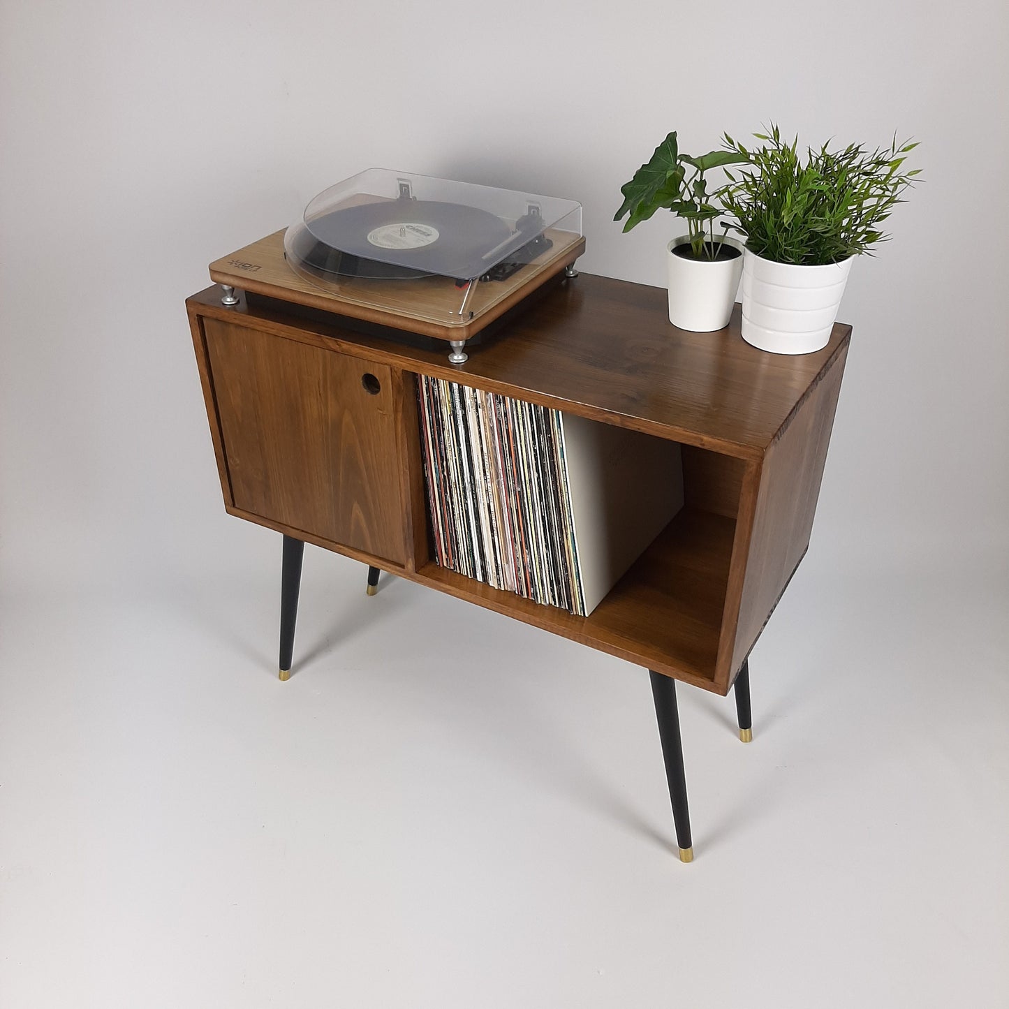 Vinyl Record Storage | Console Table | Mid Century Modern Table | Sideboard