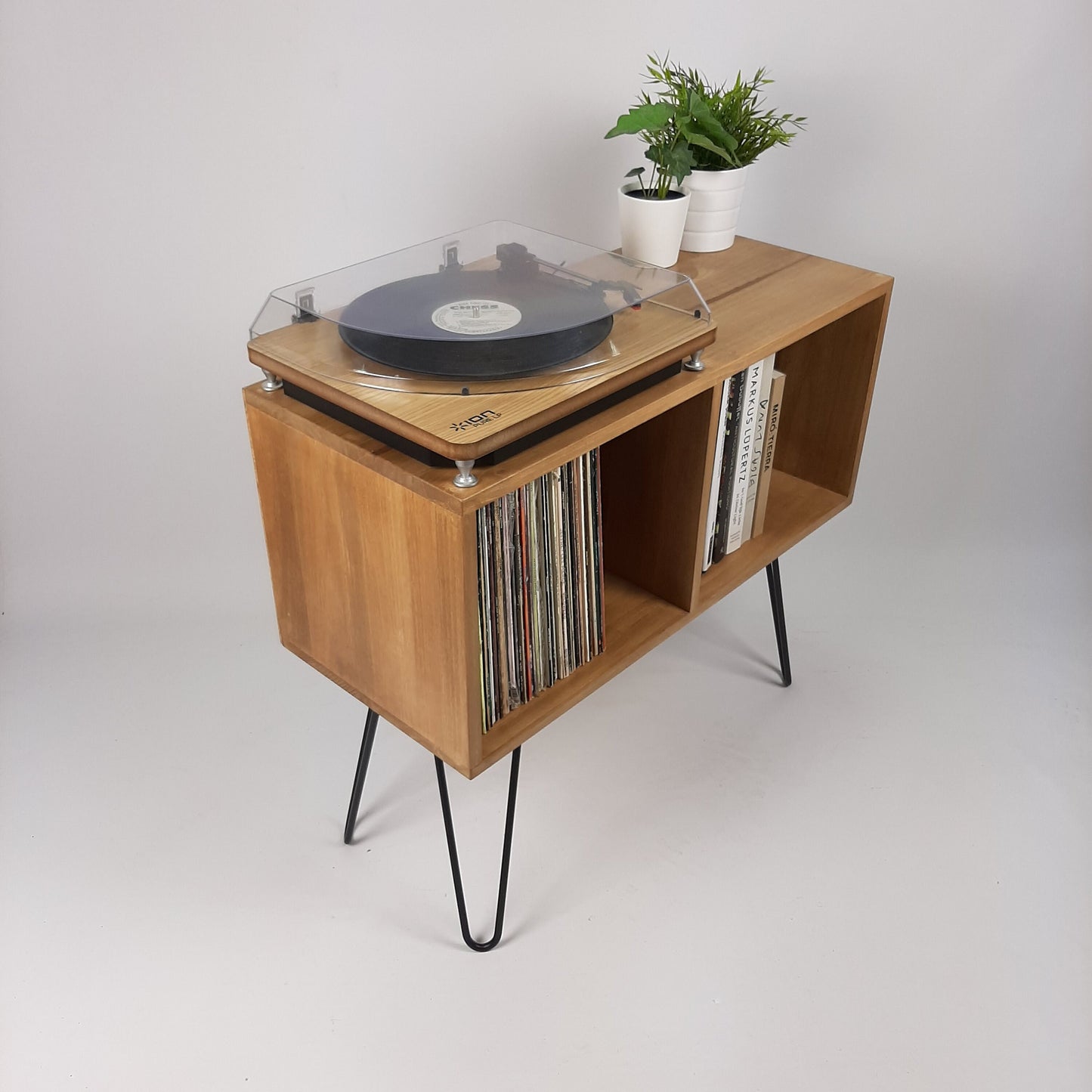 Oak Sideboard with Metal Legs | Handmade Sideboard | Media Console | Solid Wood Sideboard | Light Wood Sideboard