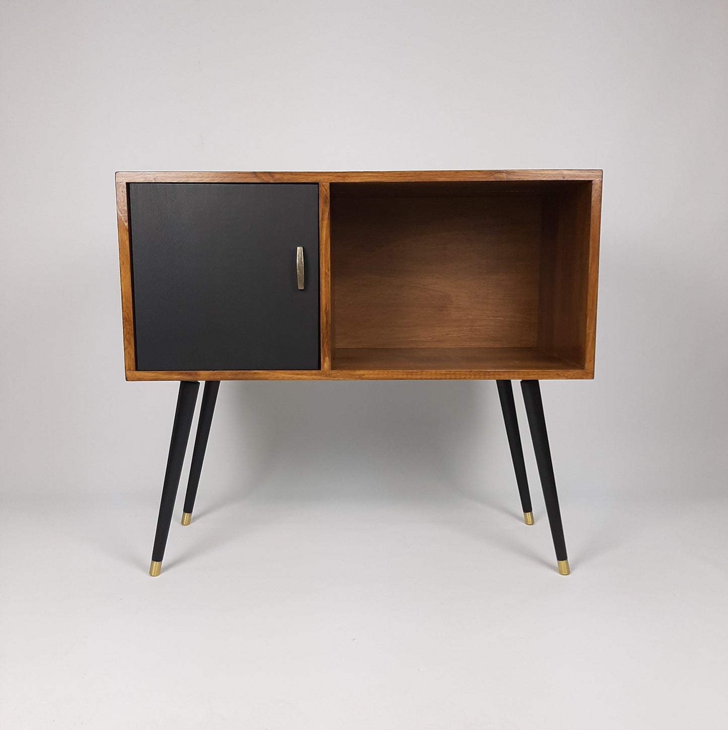Walnut Sideboard | Black Door and Dansette Legs | Record Cabinet | Vinyl Cabinet | TV Stand