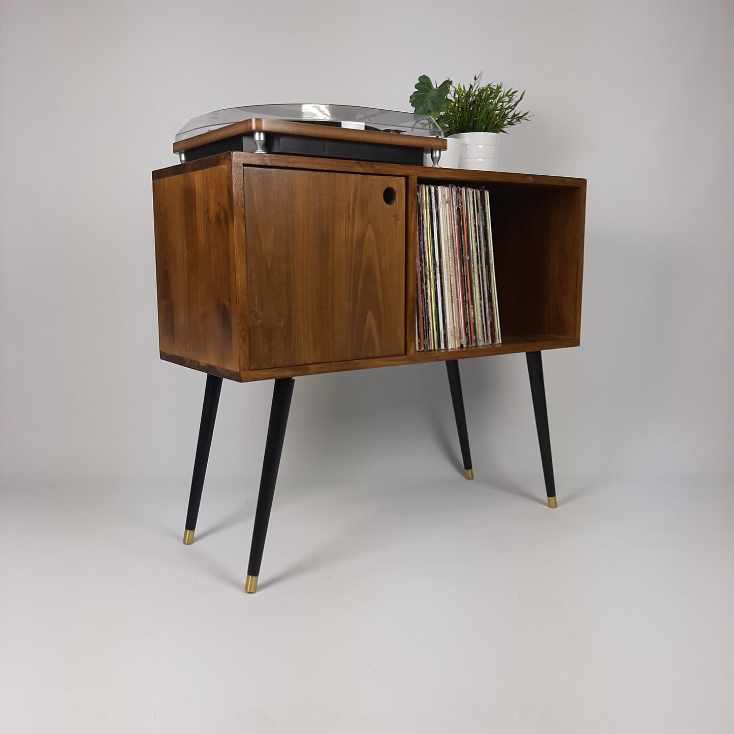 Vinyl Record Storage | Console Table | Mid Century Modern Table | Sideboard