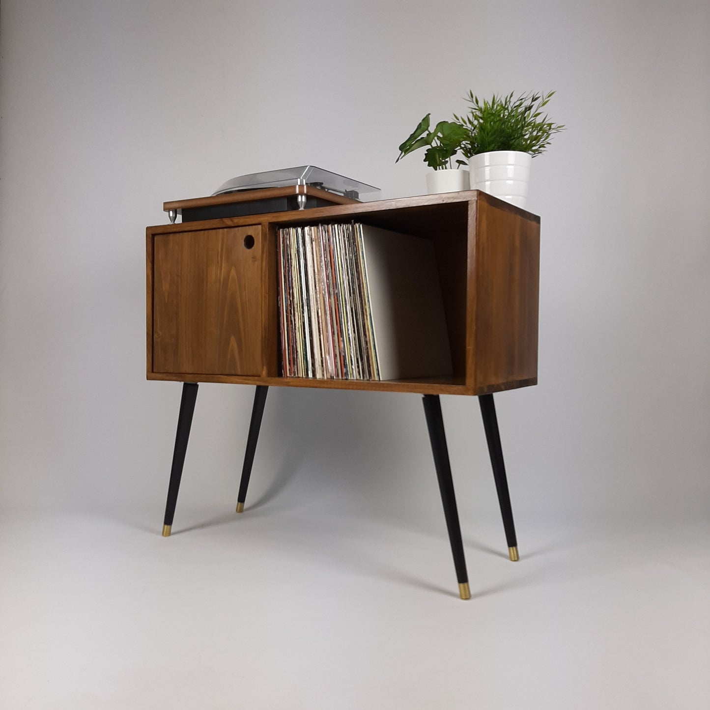 Vinyl Record Storage | Console Table | Mid Century Modern Table | Sideboard