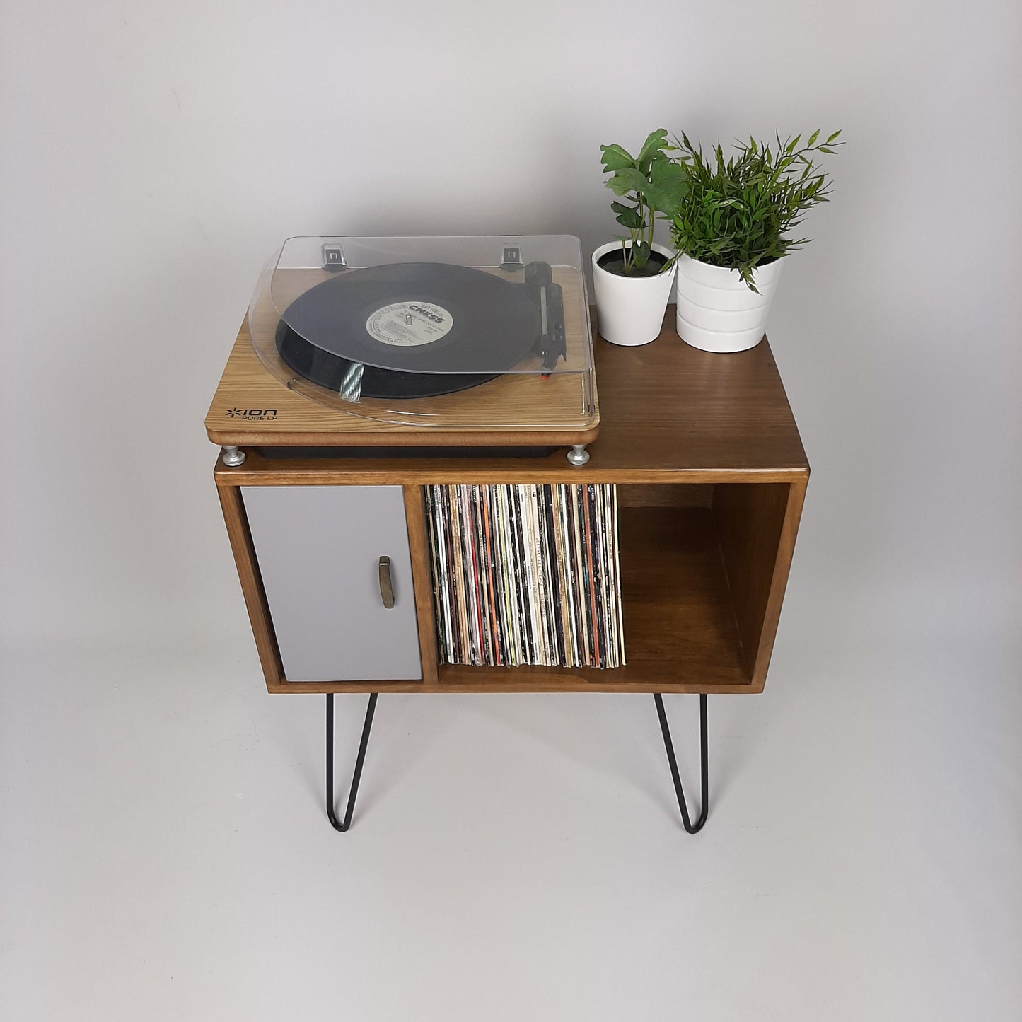 Classic Hairpin Leg Table | Grey Door | Vinyl Record Storage | Small TV Stand | Wooden Sideboard | Credenza