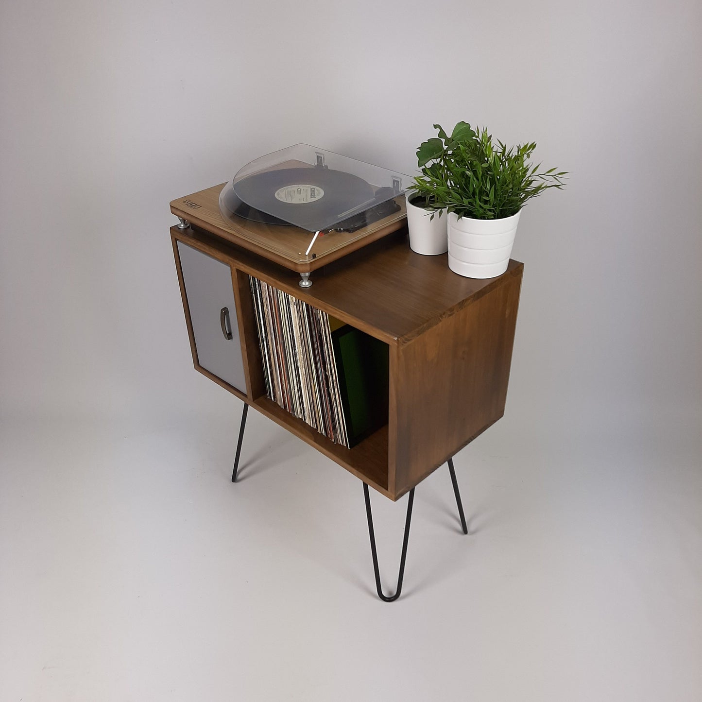 Classic Hairpin Leg Table | Grey Door | Vinyl Record Storage | Small TV Stand | Wooden Sideboard | Credenza