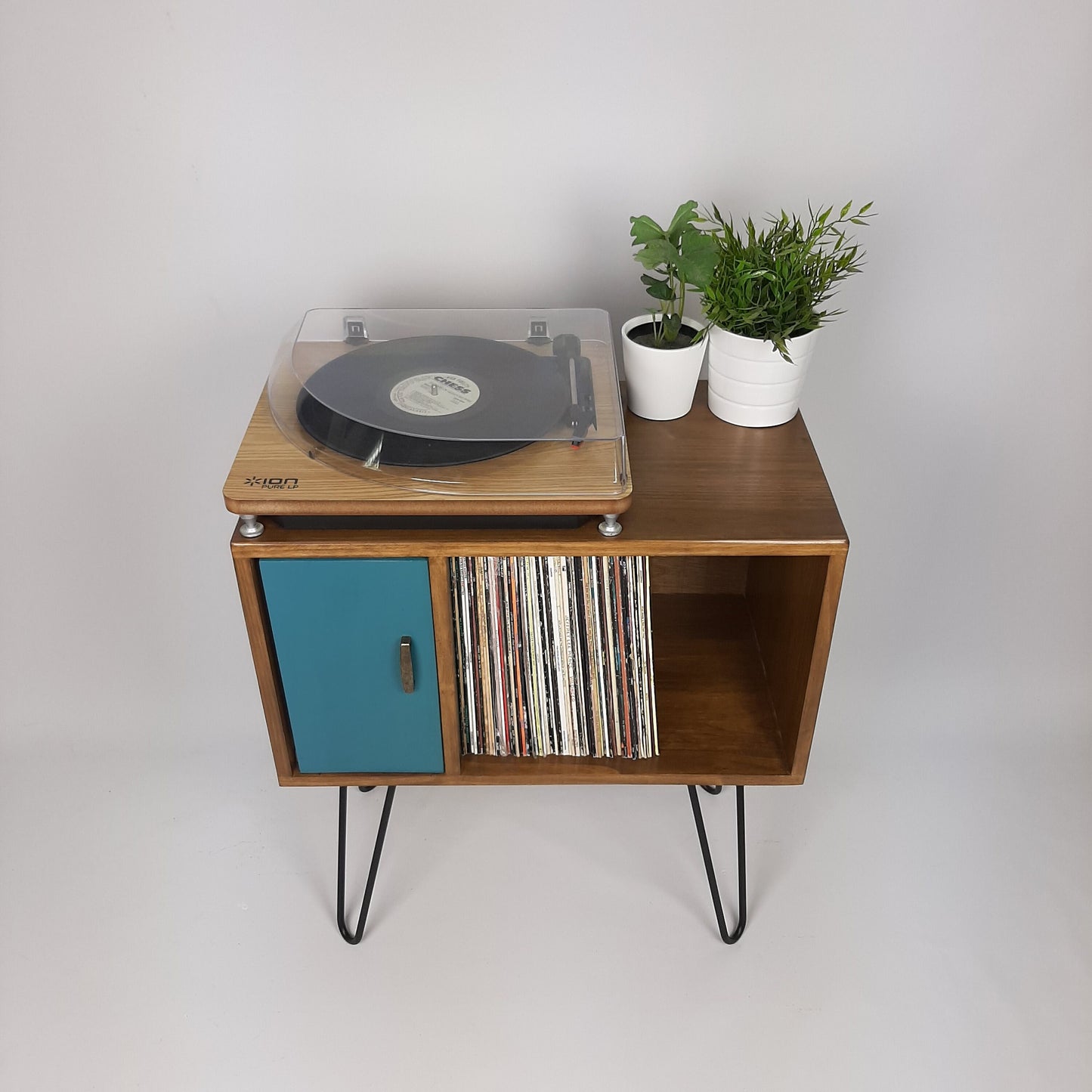 Classic Hairpin Leg Table | Blue Door | Vinyl Record Storage | Small TV Stand | Wooden Sideboard | Credenza