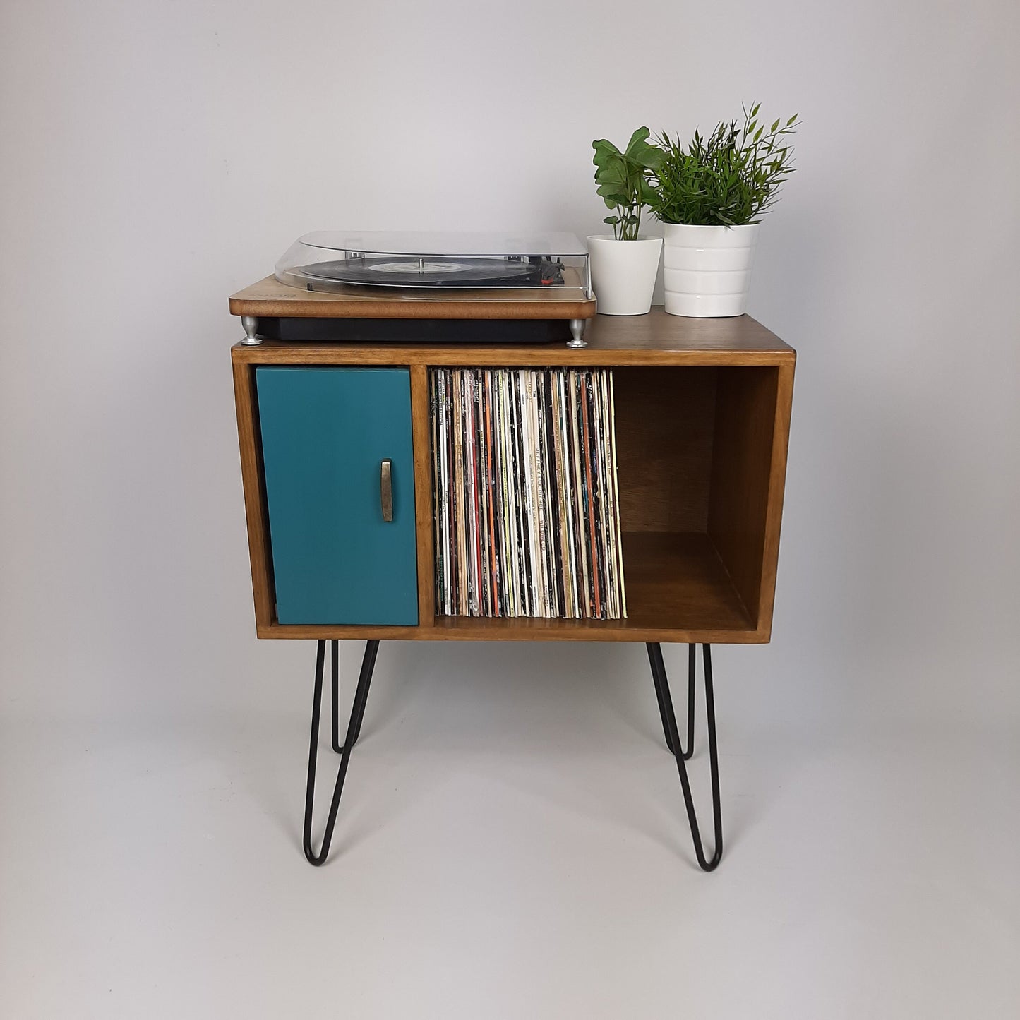 Classic Hairpin Leg Table | Blue Door | Vinyl Record Storage | Small TV Stand | Wooden Sideboard | Credenza