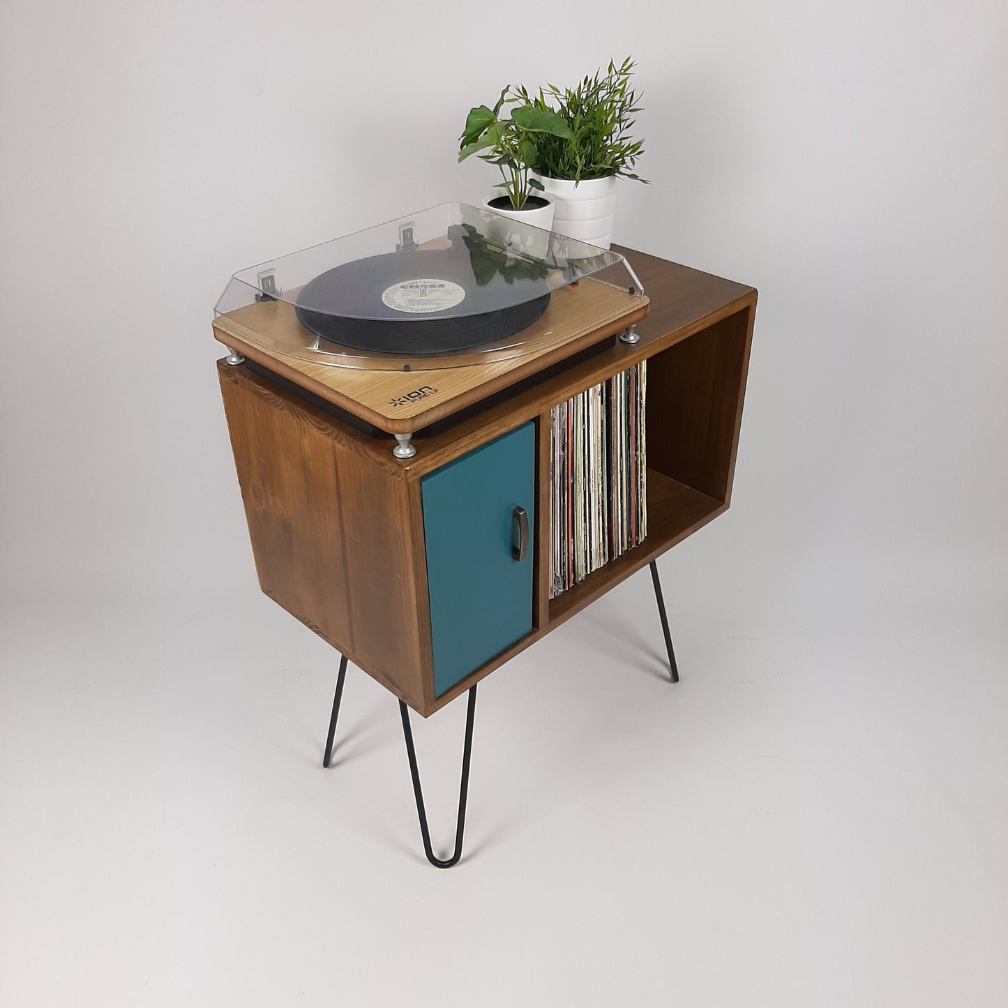 Classic Hairpin Leg Table | Blue Door | Vinyl Record Storage | Small TV Stand | Wooden Sideboard | Credenza