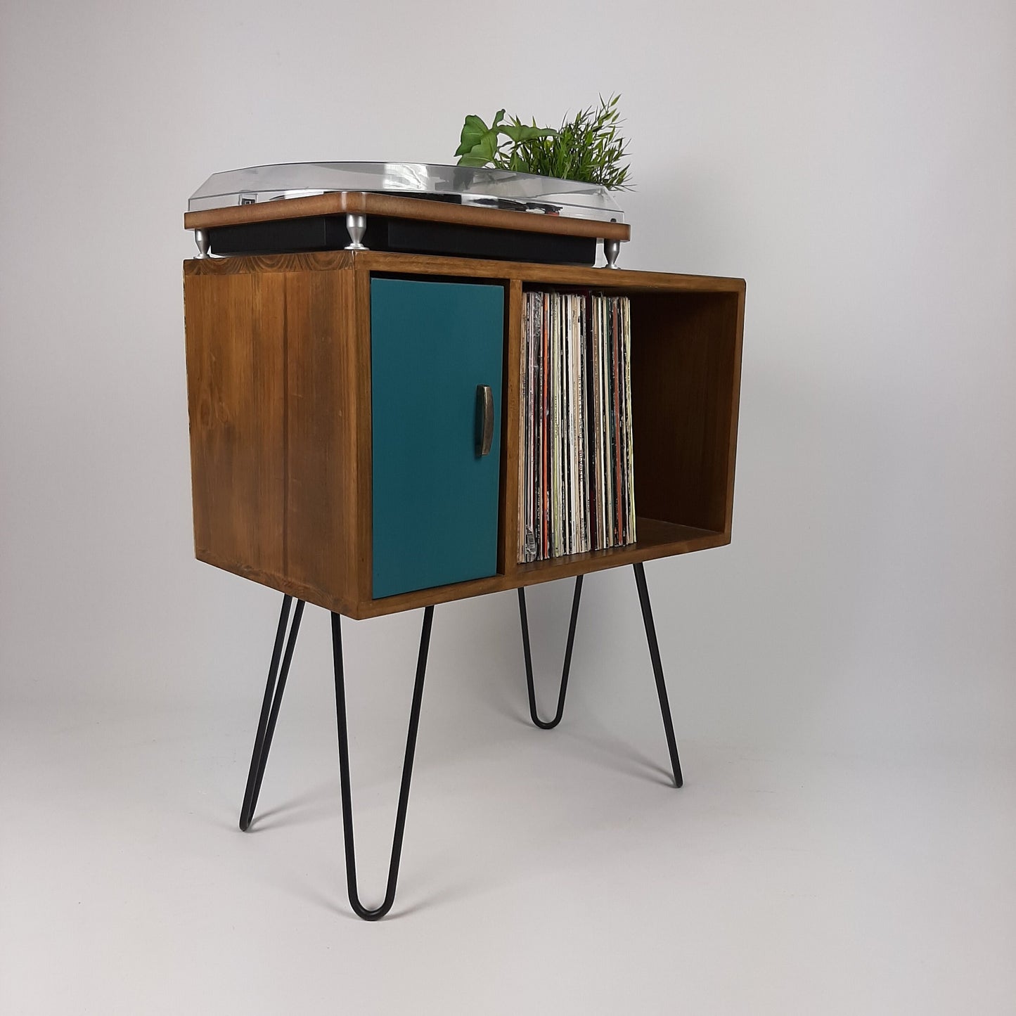Classic Hairpin Leg Table | Blue Door | Vinyl Record Storage | Small TV Stand | Wooden Sideboard | Credenza