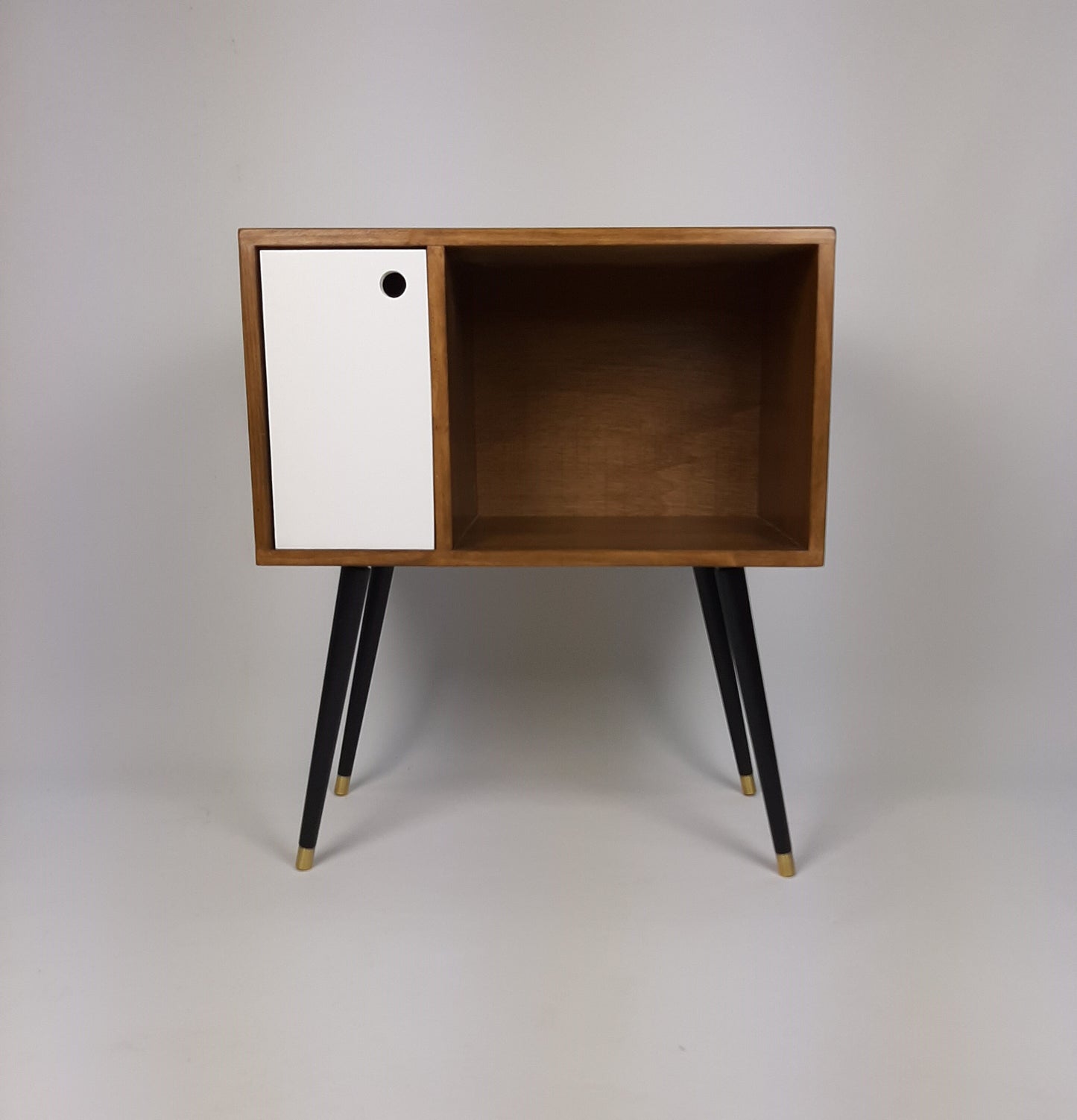 Compact Walnut Sideboard | Minimalist Media Console | Vinyl Record Storage | TV Stand | Solid Wood Sideboard
