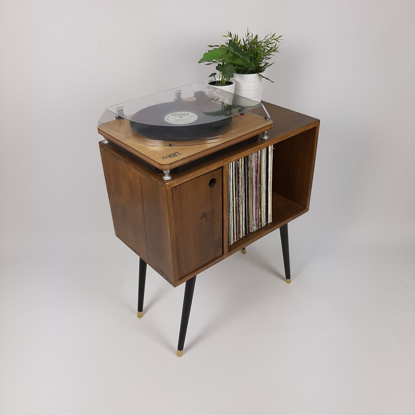 Compact Classic Sideboard | Media Console | Media Console with Black Legs | Mid Century Modern Design |