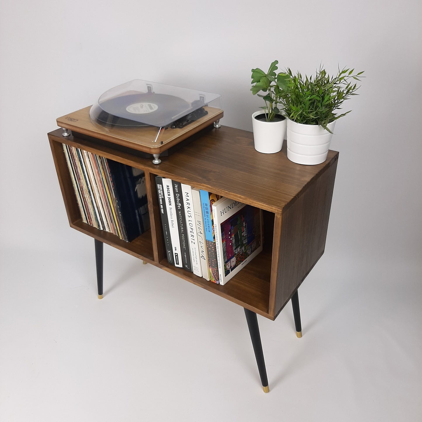 Walnut Sideboard | Medium Media Console | Vinyl Record Storage | Console Table | Record Cabinet | Vinyl Cabinet | TV Stand