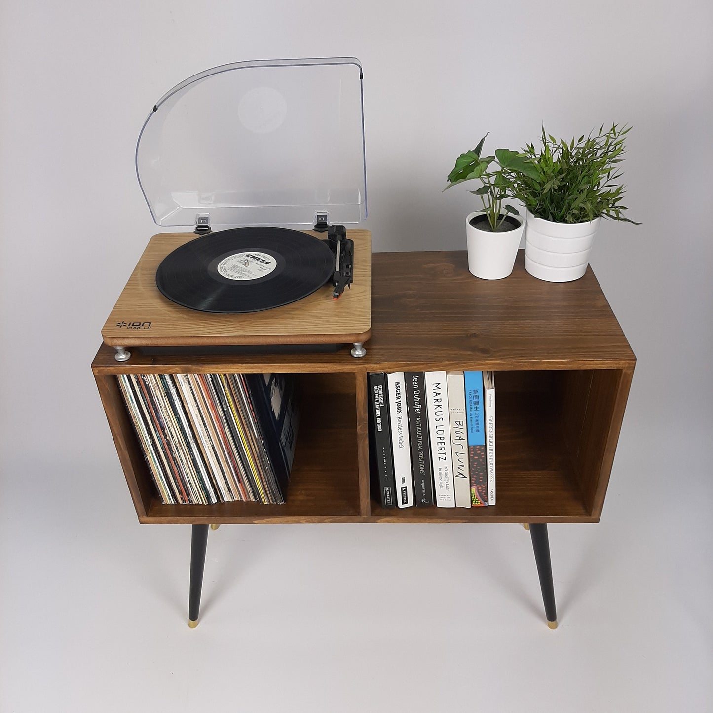 Walnut Sideboard | Medium Media Console | Vinyl Record Storage | Console Table | Record Cabinet | Vinyl Cabinet | TV Stand