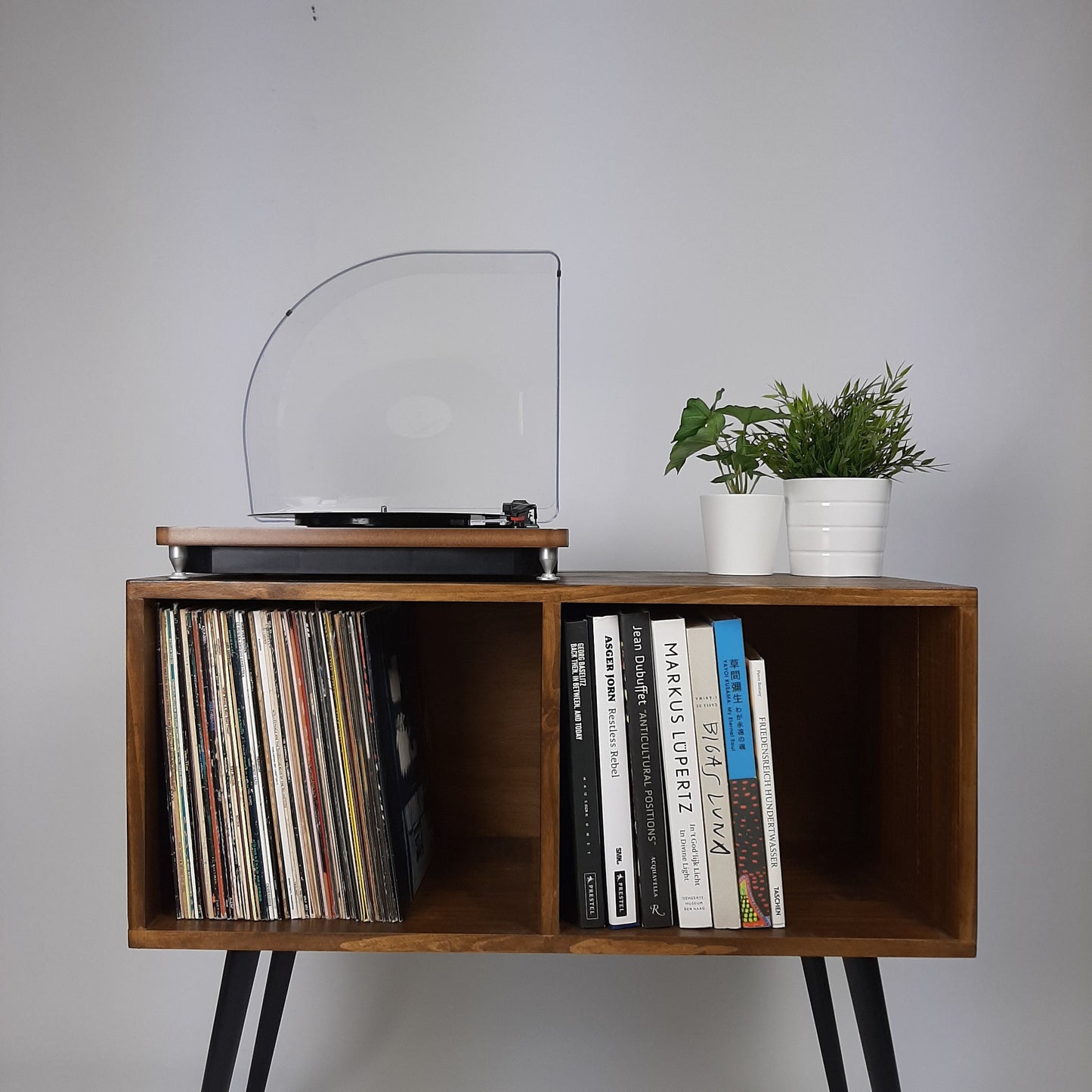 Walnut Sideboard | Medium Media Console | Vinyl Record Storage | Console Table | Record Cabinet | Vinyl Cabinet | TV Stand