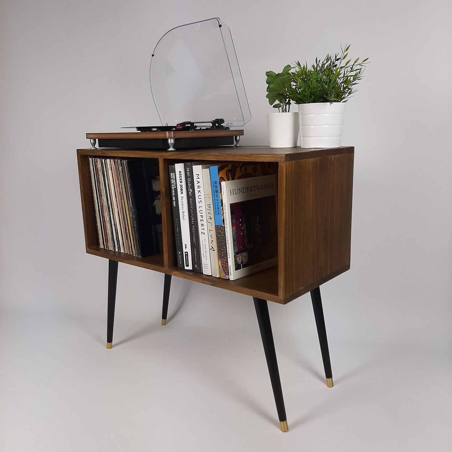 Walnut Sideboard | Medium Media Console | Vinyl Record Storage | Console Table | Record Cabinet | Vinyl Cabinet | TV Stand