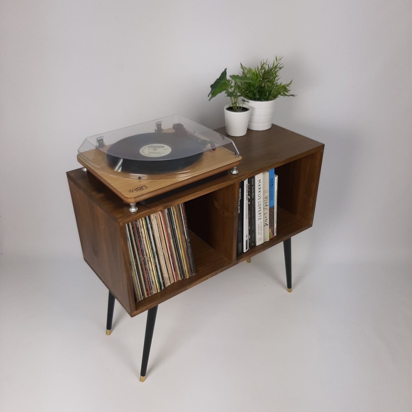 Walnut Sideboard | Medium Media Console | Vinyl Record Storage | Console Table | Record Cabinet | Vinyl Cabinet | TV Stand