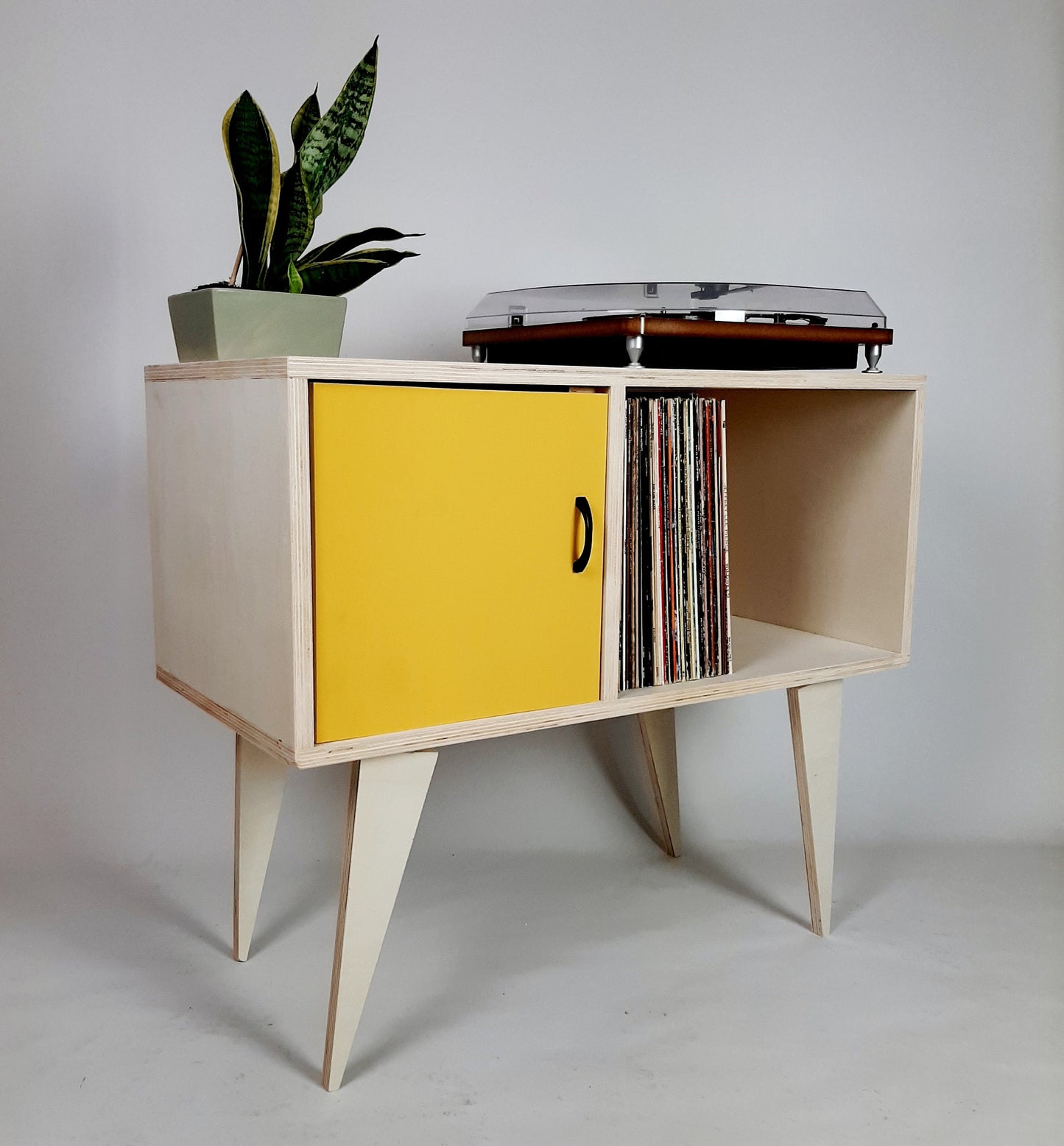Minimalist Sideboard | Yellow Door | Vinyl Record Storage | Neutral Credenza | TV Stand