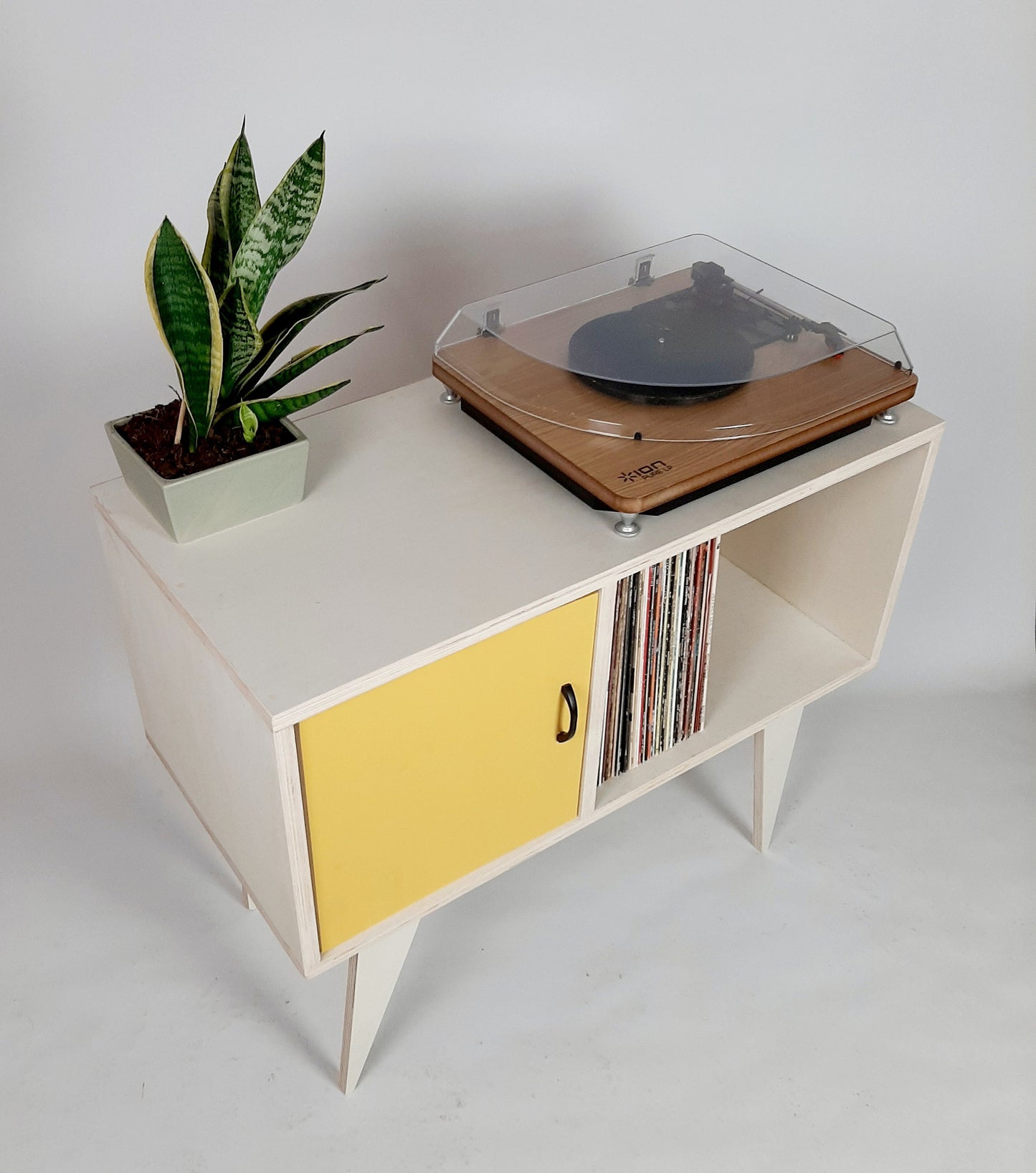 Minimalist Sideboard | Yellow Door | Vinyl Record Storage | Neutral Credenza | TV Stand