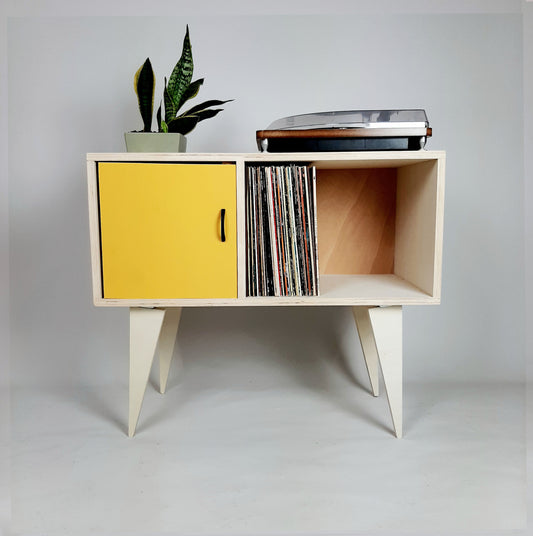 Minimalist Sideboard | Yellow Door | Vinyl Record Storage | Neutral Credenza | TV Stand