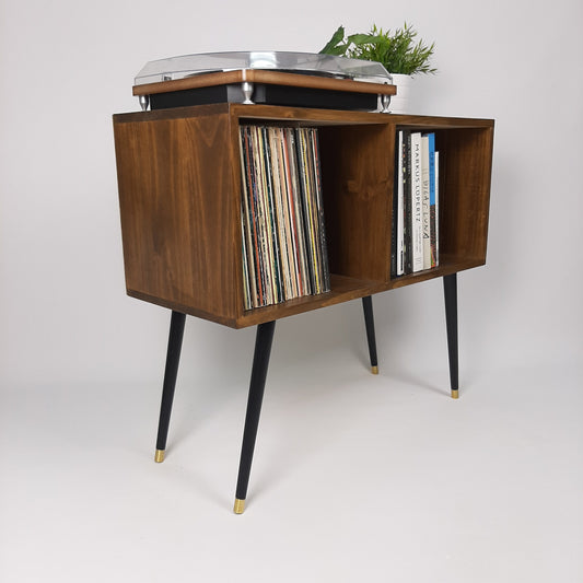 Walnut Sideboard Open | Dansette Legs Edition
