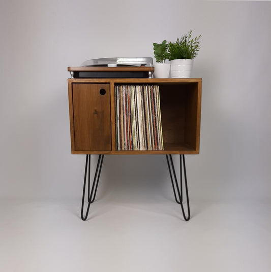 Classic Hairpin Leg Table | Media Console | Vinyl Record Storage | Small TV Stand | Wooden Sideboard | Credenza