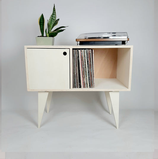 Minimalist Sideboard | Beech Plywood | Vinyl Record Storage | Neutral Credenza | TV Stand