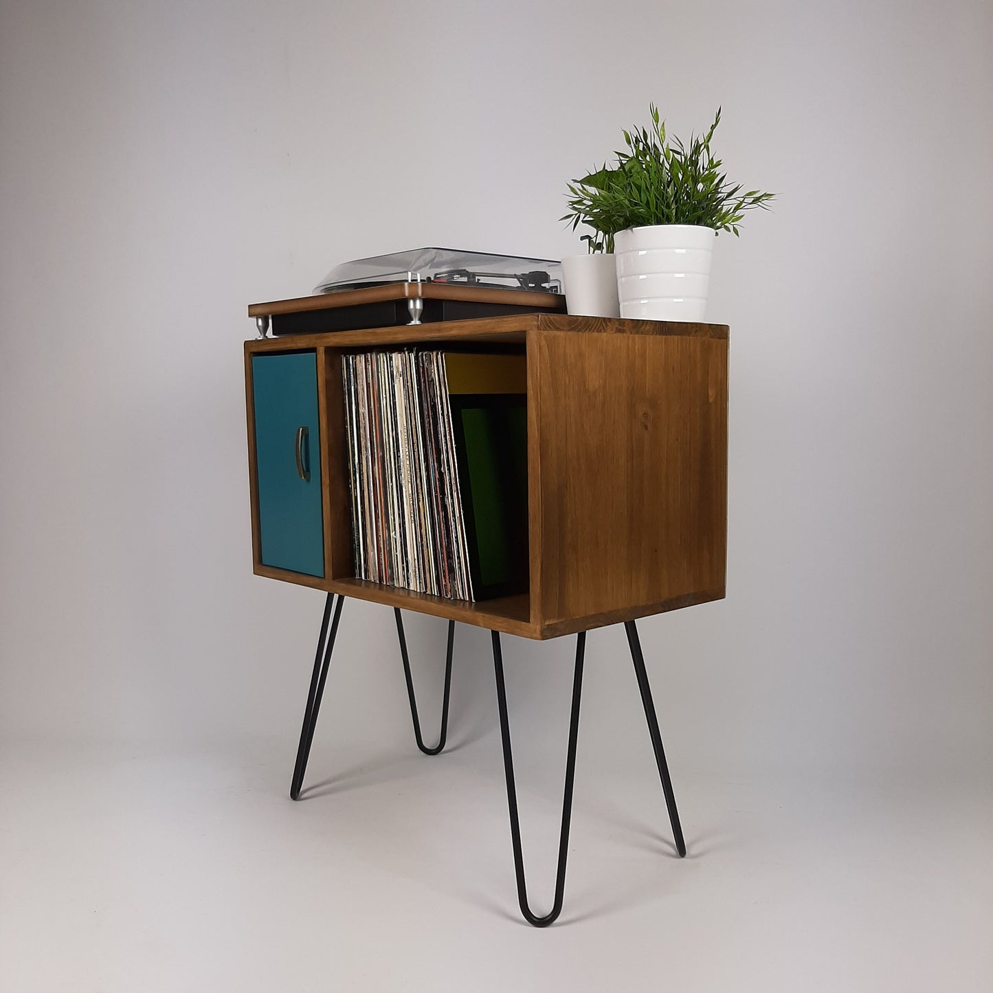 Classic Hairpin Leg Table | Blue Door | Vinyl Record Storage | Small TV Stand | Wooden Sideboard | Credenza