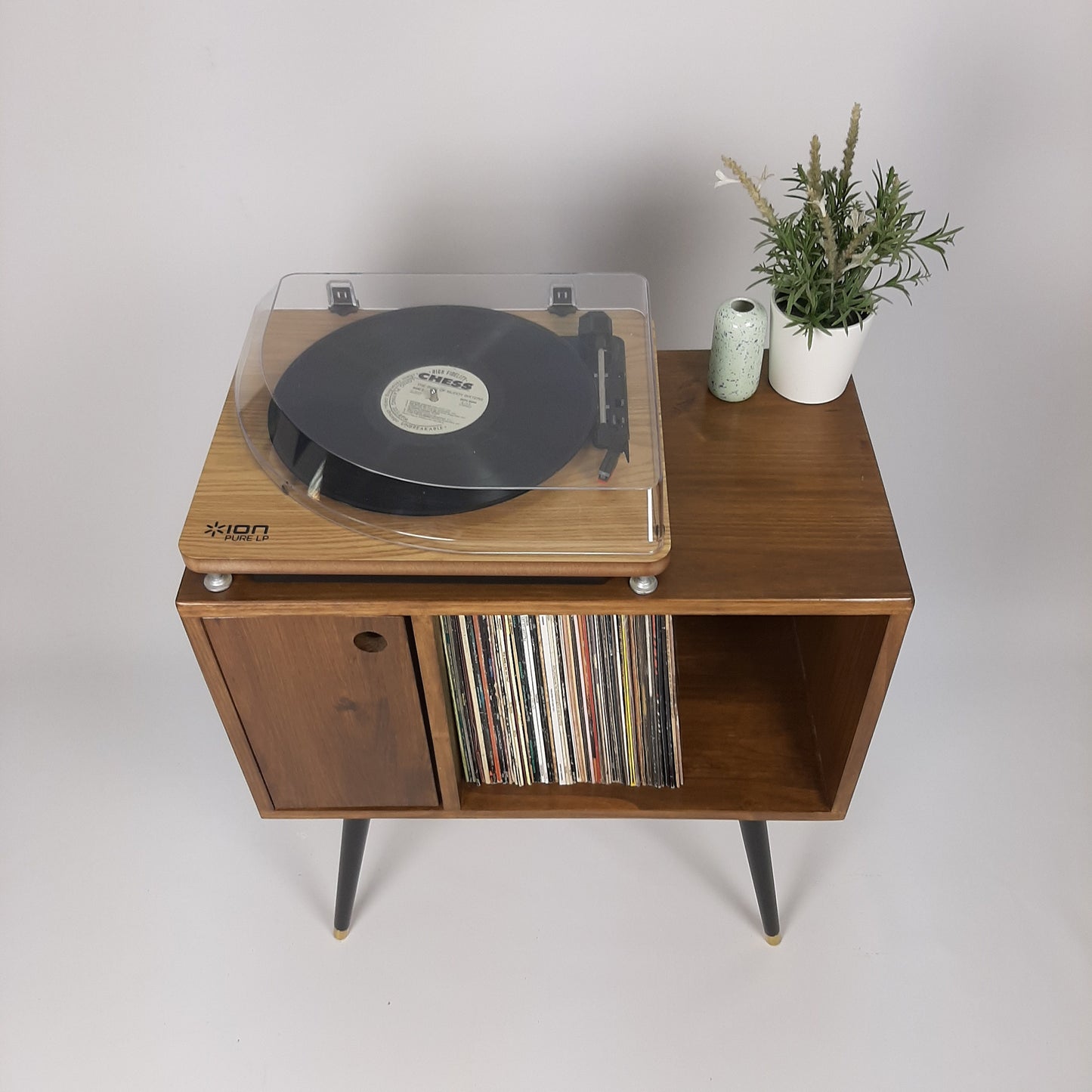 Compact Classic Sideboard | Media Console | Media Console with Black Legs | Mid Century Modern Design |